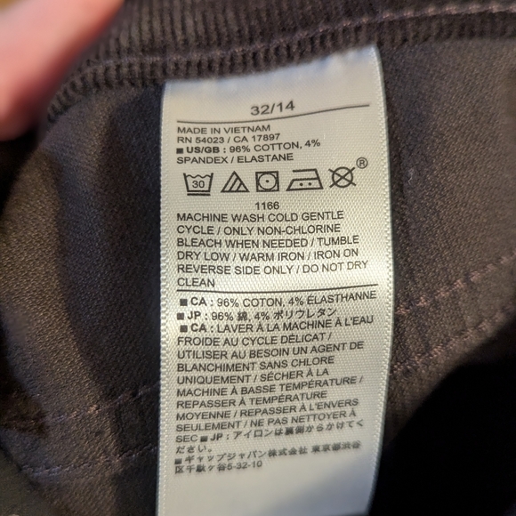 NWT Banana Republic High Rise Slim Fit Courduroy Pants Chocolate Brown Size 14 - Picture 8 of 9